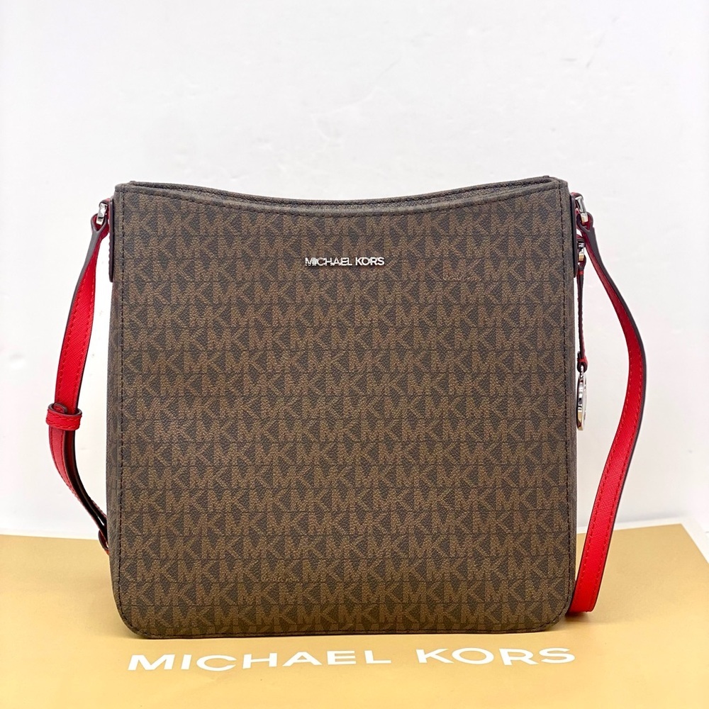 Michael Kors Jet Set Large Logo Messenger Crossbody Bag - Picture 6 of 12